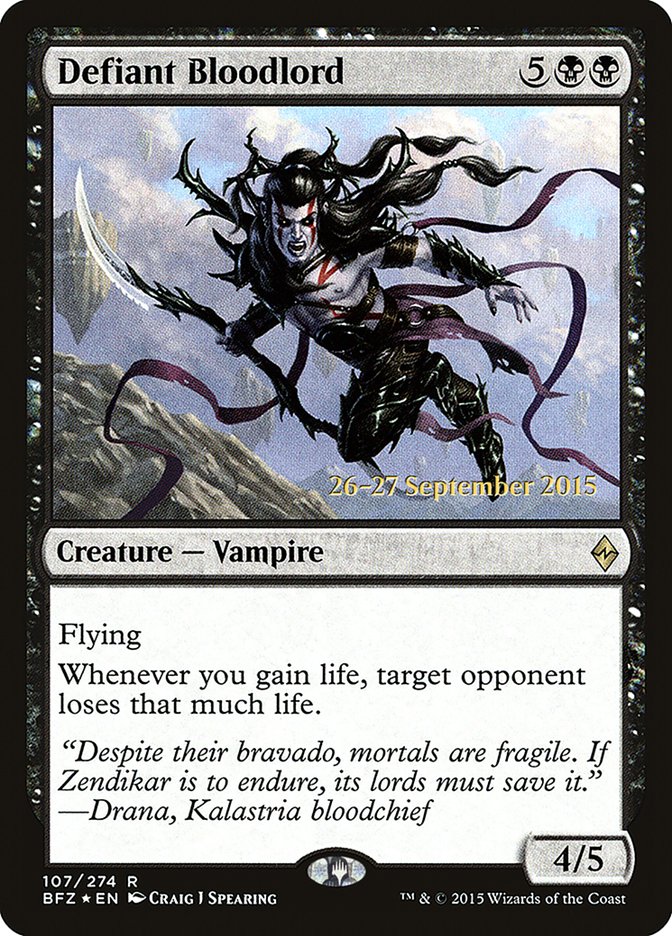 Defiant Bloodlord  (Prerelease) [Battle for Zendikar Prerelease Promos] | Webway Games