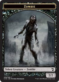 Zombie // Shapeshifter Double-sided Token [Commander 2018 Tokens] | Webway Games