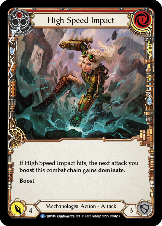 High Speed Impact (Red) [CRU106] 1st Edition Rainbow Foil | Webway Games