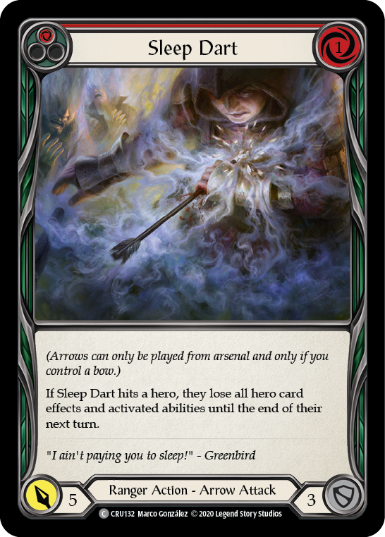 Sleep Dart (Red) [CRU132] 1st Edition Rainbow Foil | Webway Games