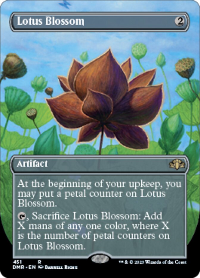 Lotus Blossom (Borderless Alternate Art) [Dominaria Remastered] | Webway Games