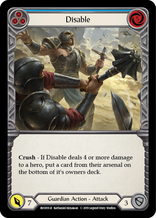 Disable (Blue) [BVO019-R] 1st Edition Normal | Webway Games