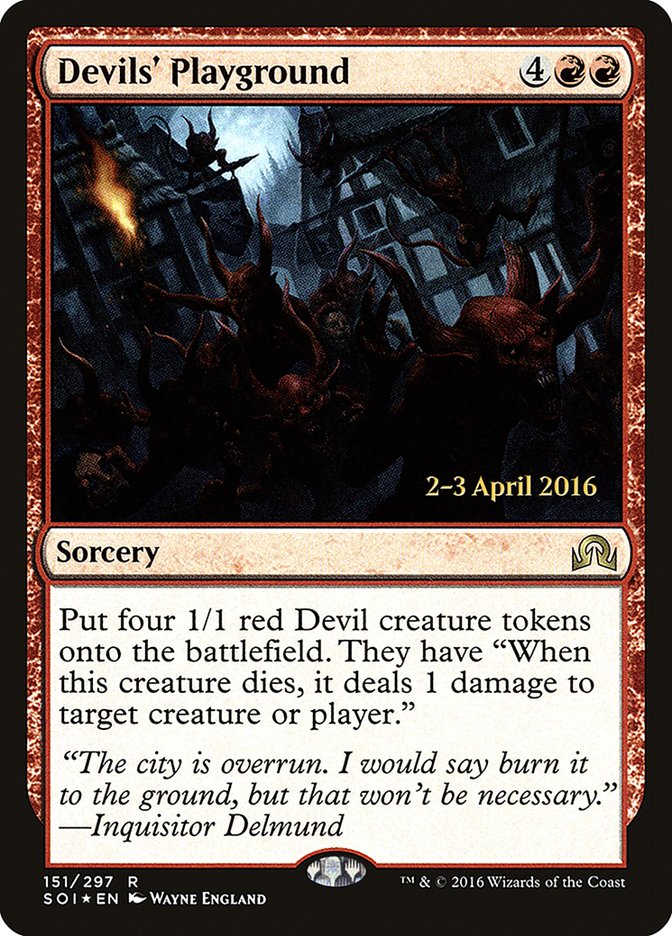 Devils' Playground (Prerelease) [Shadows over Innistrad Prerelease Promos] | Webway Games
