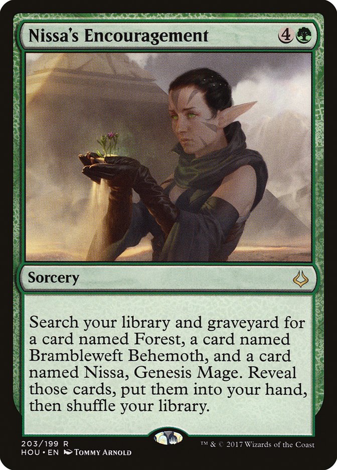 Nissa's Encouragement [Hour of Devastation] | Webway Games