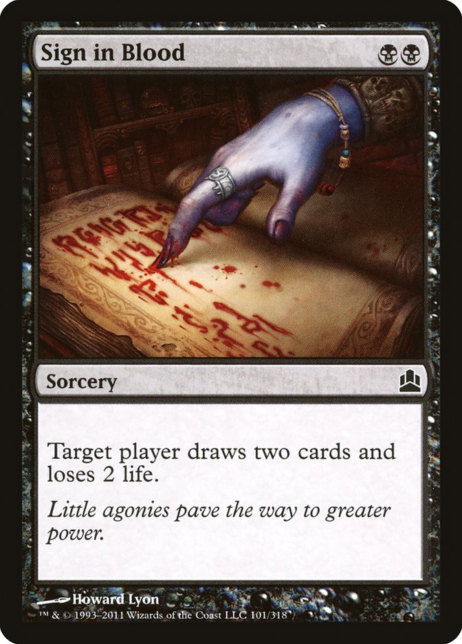 Sign in Blood [Commander 2011] | Webway Games