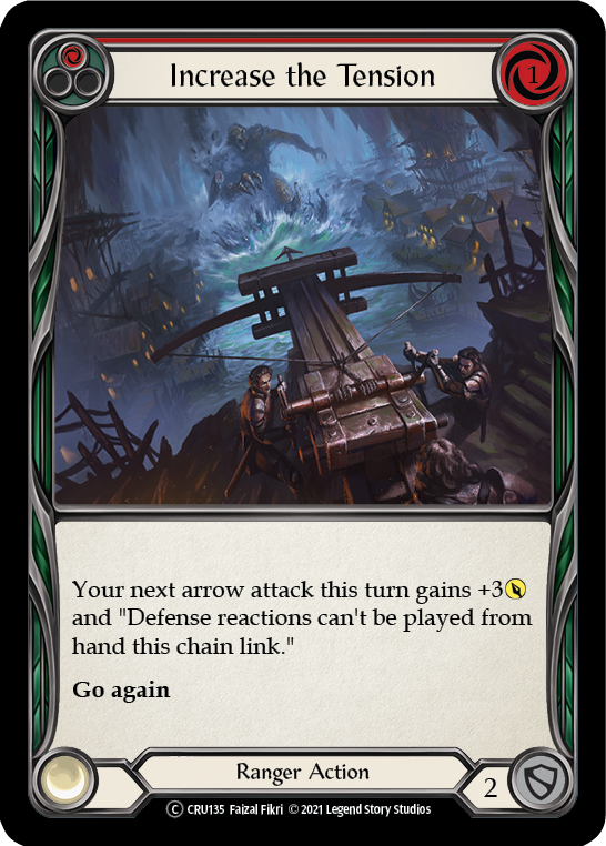 Increase the Tension (Red) (Rainbow Foil) [CRU135-RF] Unlimited Rainbow Foil | Webway Games