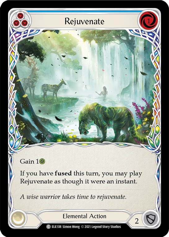 Rejuvenate (Blue) [ELE108] (Tales of Aria)  1st Edition Rainbow Foil | Webway Games