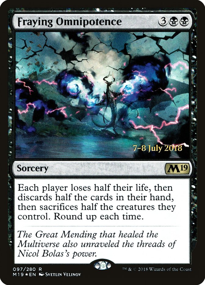 Fraying Omnipotence  (Prerelease) [Core Set 2019 Prerelease Promos] | Webway Games