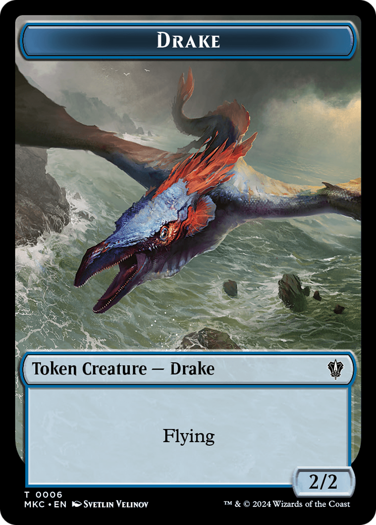 Drake // Koma's Coil Double-Sided Token [Murders at Karlov Manor Commander Tokens] | Webway Games