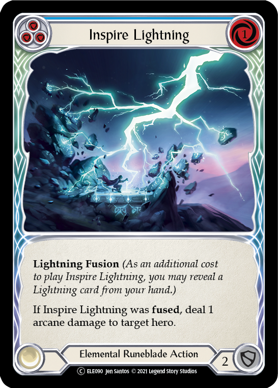 Inspire Lightning (Blue) [U-ELE090] Unlimited Rainbow Foil | Webway Games