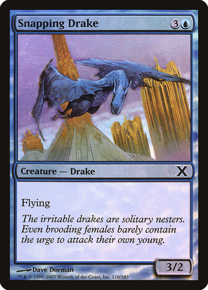 Snapping Drake (Premium Foil) [Tenth Edition] | Webway Games