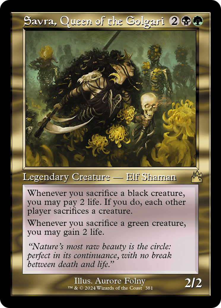 Savra, Queen of the Golgari (Retro Frame) [Ravnica Remastered] | Webway Games