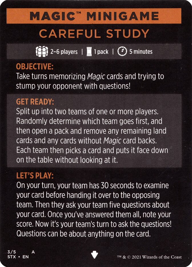 Careful Study (Magic Minigame) [Strixhaven: School of Mages Minigame] | Webway Games