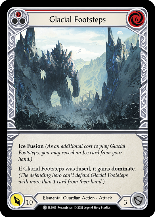 Glacial Footsteps (Red) [ELE016] (Tales of Aria)  1st Edition Normal | Webway Games