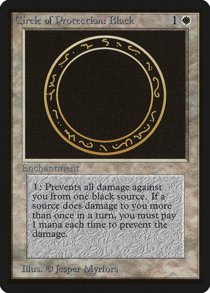 Circle of Protection: Black [Limited Edition Beta] | Webway Games