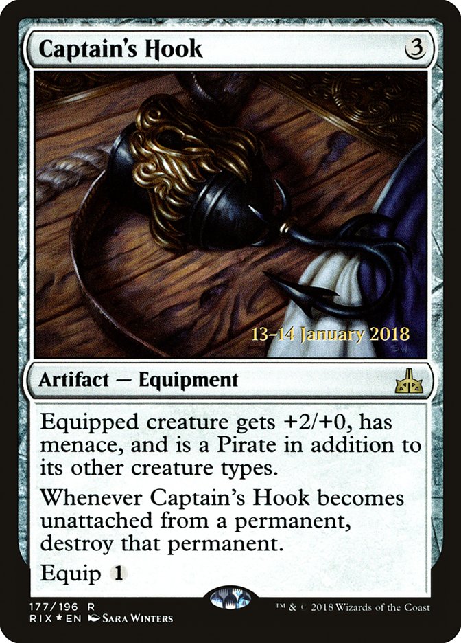 Captain's Hook (Prerelease) [Rivals of Ixalan Prerelease Promos] | Webway Games