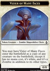 Vizier of Many Faces // Zombie Token [Amonkhet Tokens] | Webway Games