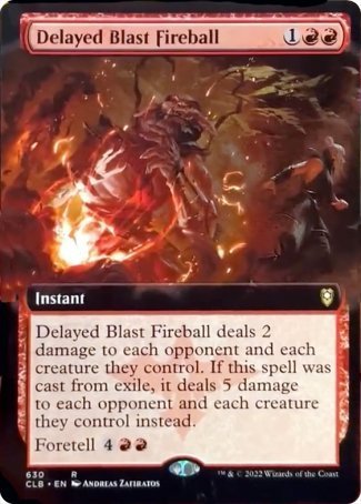 Delayed Blast Fireball (Extended Art) [Commander Legends: Battle for Baldur's Gate] | Webway Games