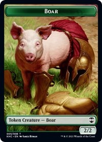 Boar // Spirit Double-sided Token [Kaldheim Commander Tokens] | Webway Games