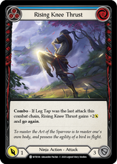 Rising Knee Thrust (Blue) [U-WTR106] (Welcome to Rathe Unlimited)  Unlimited Rainbow Foil | Webway Games