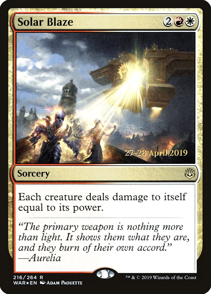 Solar Blaze  [War of the Spark Prerelease Promos] | Webway Games