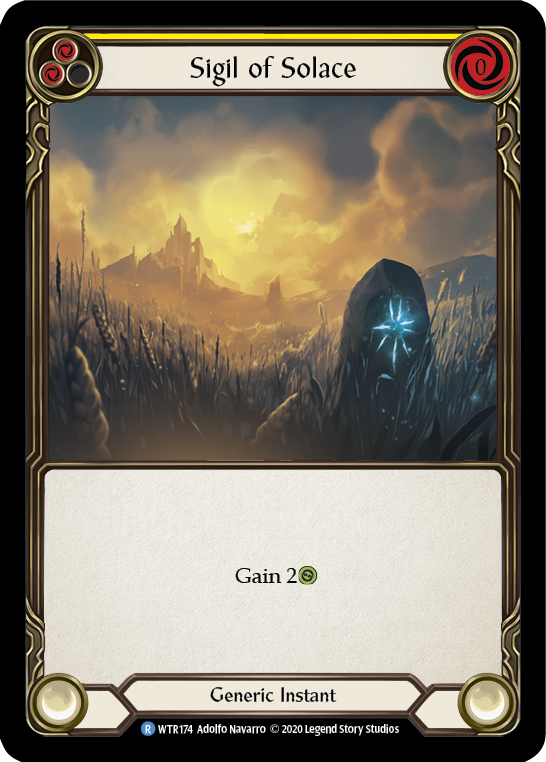 Sigil of Solace (Yellow) [U-WTR174] (Welcome to Rathe Unlimited)  Unlimited Rainbow Foil | Webway Games