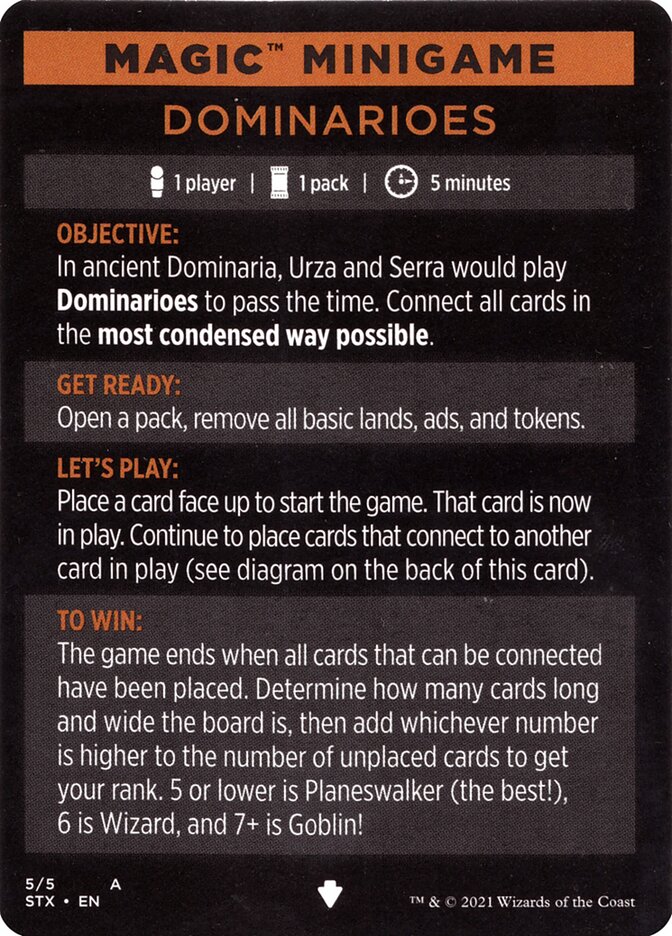 Dominarioes (Magic Minigame) [Strixhaven: School of Mages Minigame] | Webway Games