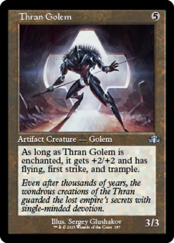 Thran Golem (Retro) [Dominaria Remastered] | Webway Games