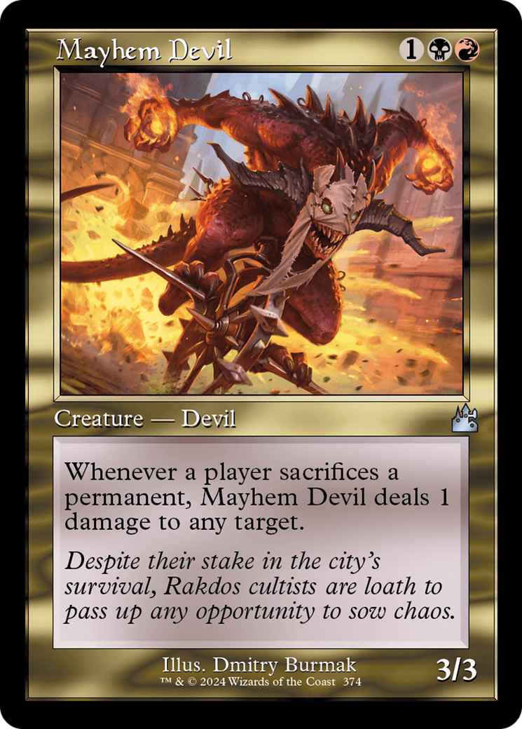 Mayhem Devil (Retro Frame) [Ravnica Remastered] | Webway Games