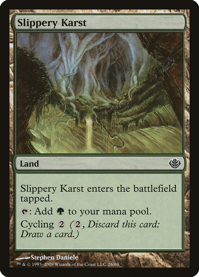 Slippery Karst [Duel Decks: Garruk vs. Liliana] | Webway Games