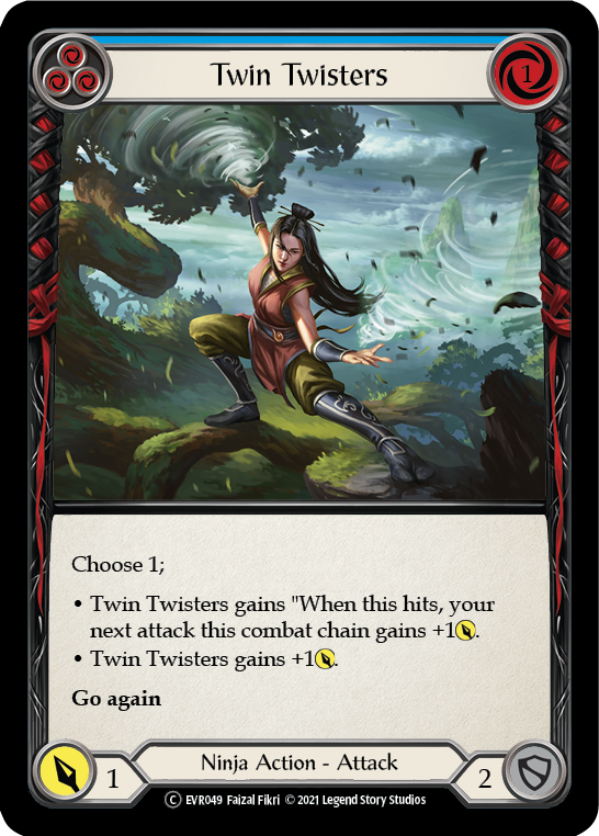 Twin Twisters (Blue) [EVR049] (Everfest)  1st Edition Rainbow Foil | Webway Games