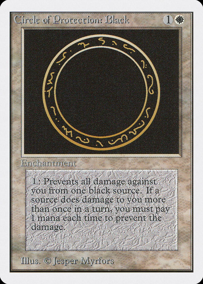 Circle of Protection: Black [Unlimited Edition] | Webway Games