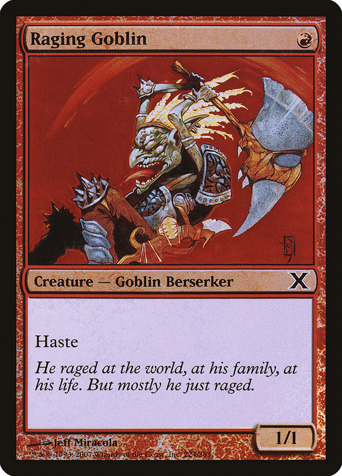 Raging Goblin (Premium Foil) [Tenth Edition] | Webway Games