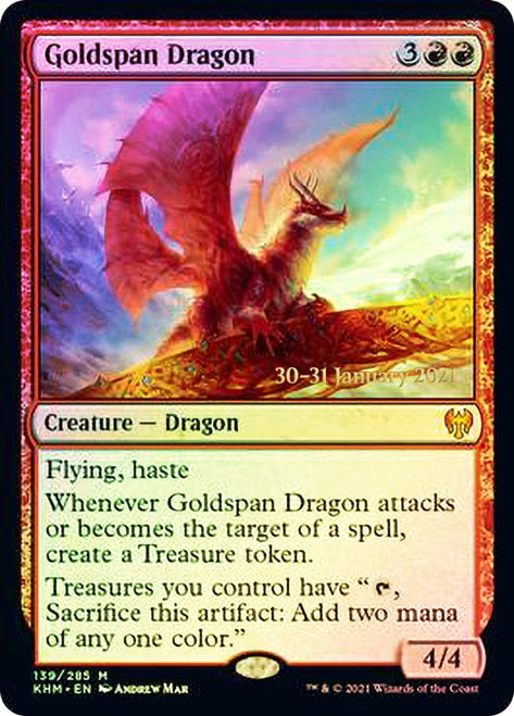 Goldspan Dragon  [Kaldheim Prerelease Promos] | Webway Games