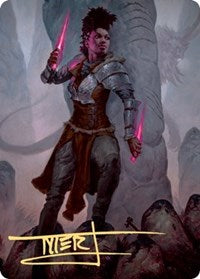 Kaya the Inexorable Art Card (Gold-Stamped Signature) [Kaldheim: Art Series] | Webway Games