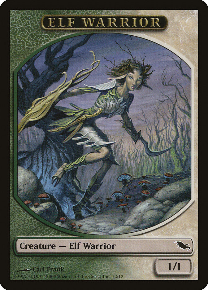 Elf Warrior (12/12) [Shadowmoor Tokens] | Webway Games