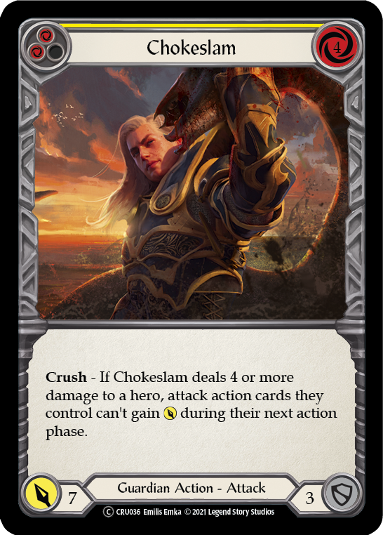 Chokeslam (Yellow) [CRU036] Unlimited Normal | Webway Games