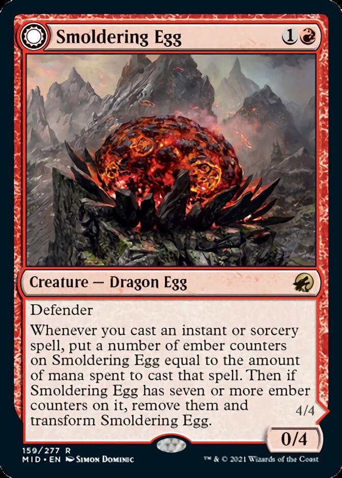 Smoldering Egg // Ashmouth Dragon [Innistrad: Midnight Hunt] | Webway Games