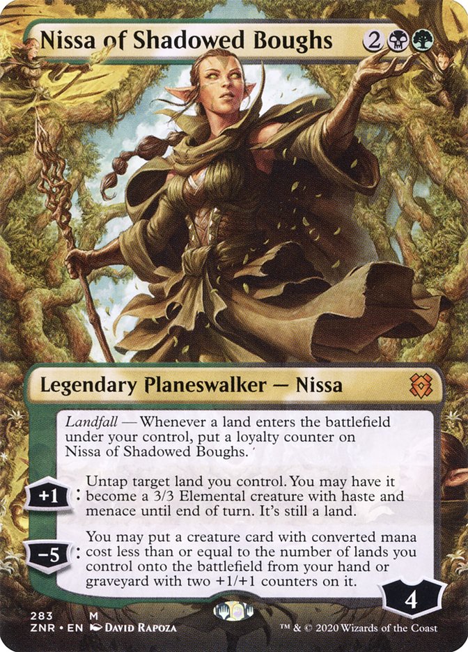 Nissa of Shadowed Boughs (Borderless) [Zendikar Rising] | Webway Games