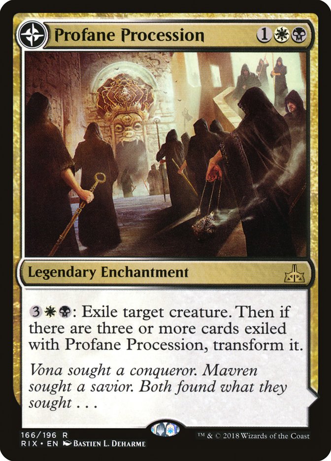 Profane Procession // Tomb of the Dusk Rose [Rivals of Ixalan] | Webway Games