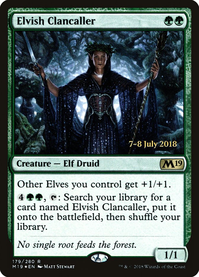 Elvish Clancaller  (Prerelease) [Core Set 2019 Prerelease Promos] | Webway Games