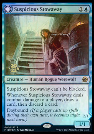 Suspicious Stowaway // Seafaring Werewolf [Innistrad: Midnight Hunt Prerelease Promos] | Webway Games