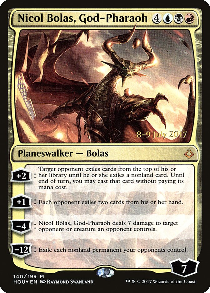 Nicol Bolas, God-Pharaoh  (Prerelease) [Hour of Devastation Prerelease Promos] | Webway Games