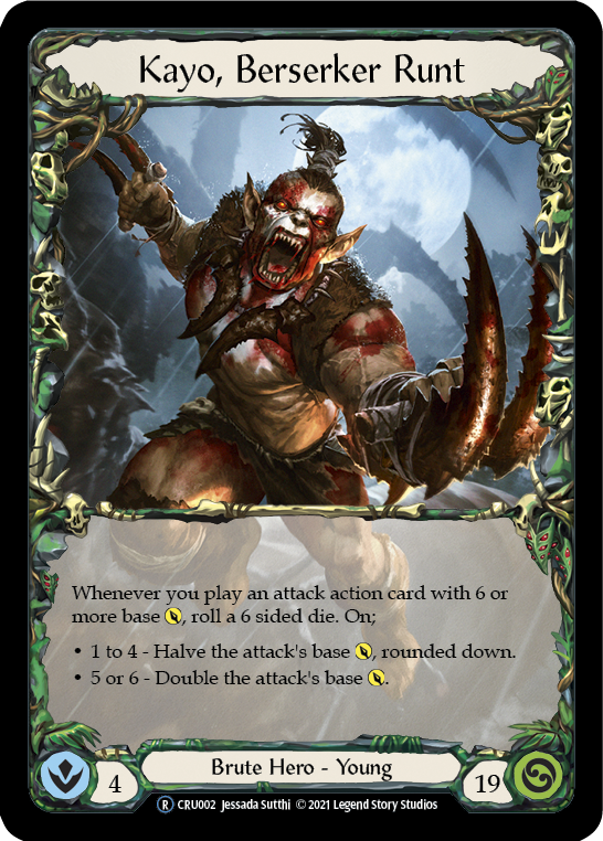 Kayo, Berserker Runt (Rainbow Foil) [CRU002-RF] Unlimited Rainbow Foil | Webway Games