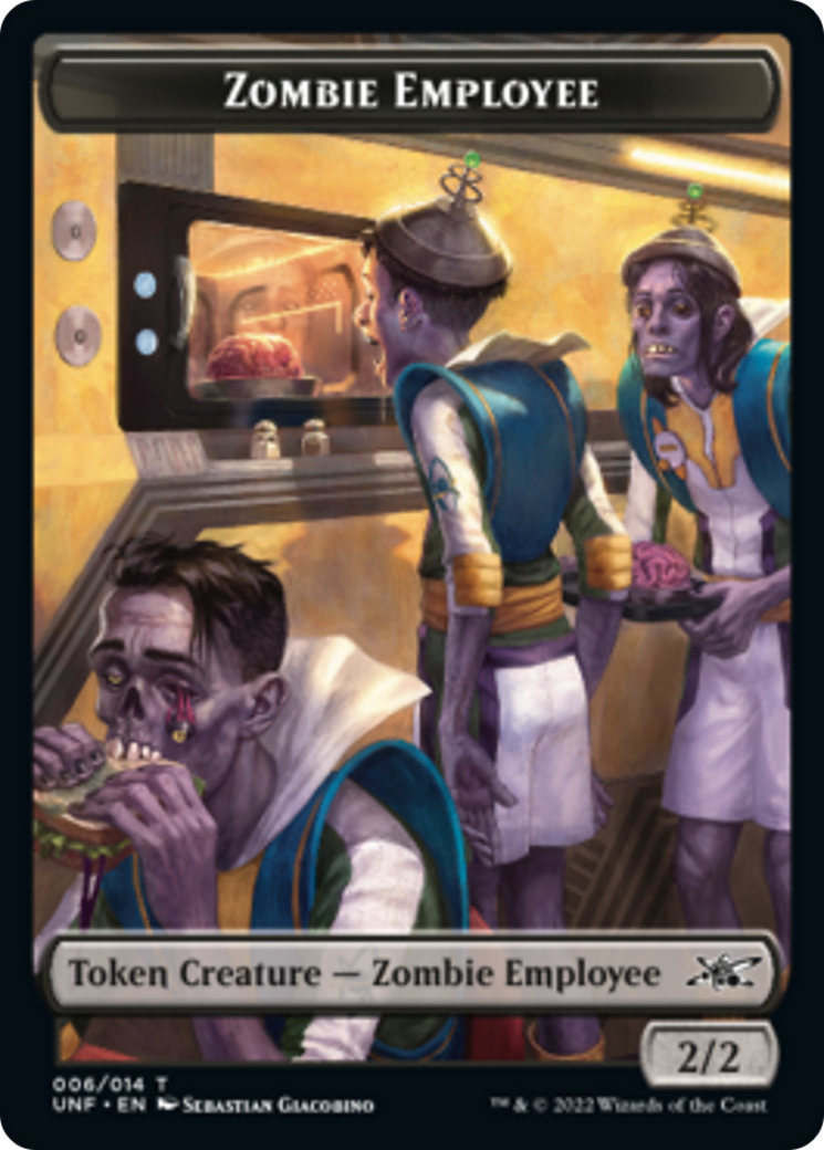 Zombie Employee // Balloon Double-sided Token [Unfinity Tokens] | Webway Games