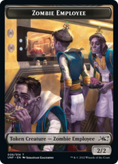 Zombie Employee // Storm Crow Double-sided Token [Unfinity Tokens] | Webway Games
