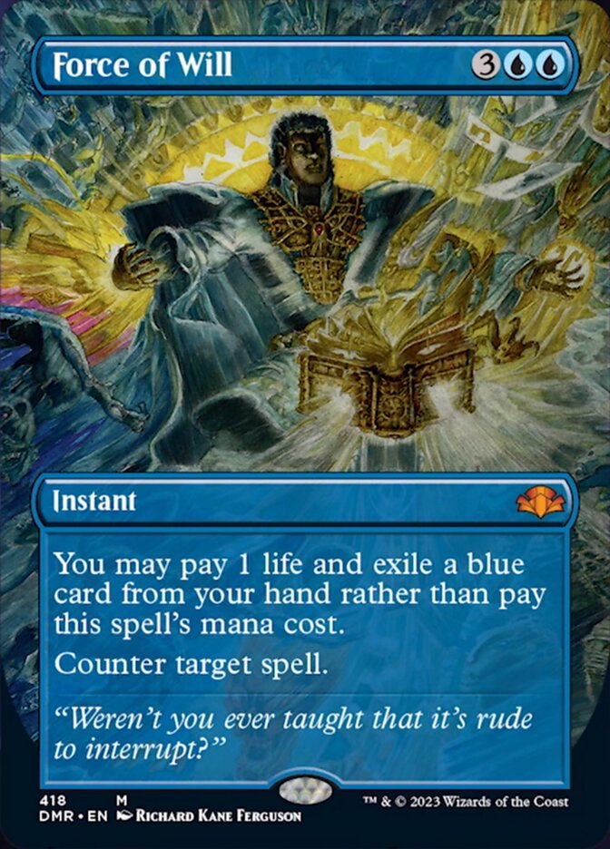 Force of Will (Borderless Alternate Art) [Dominaria Remastered] | Webway Games