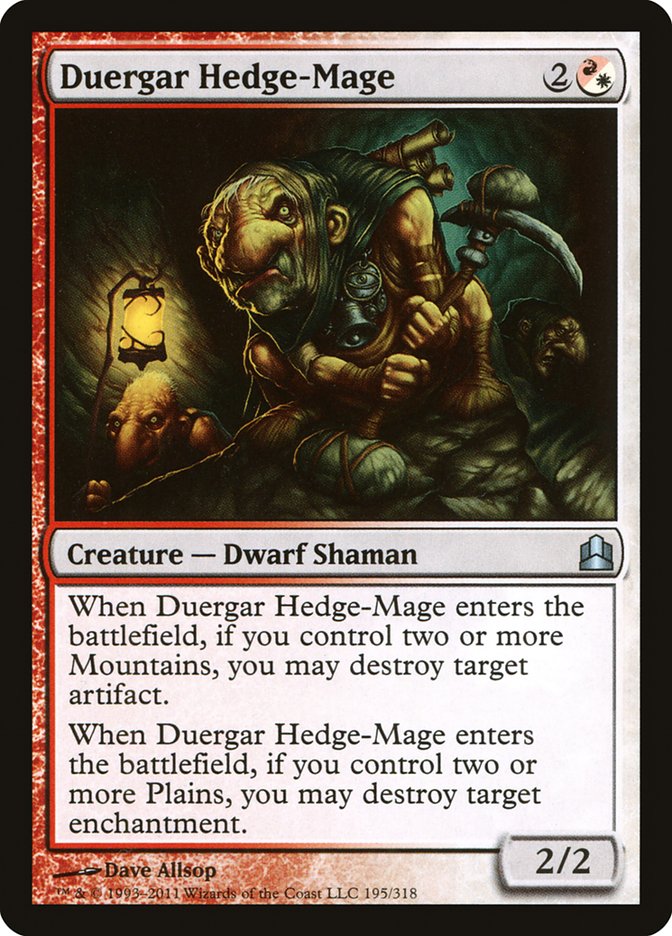 Duergar Hedge-Mage [Commander 2011] | Webway Games