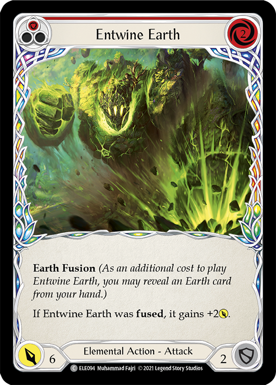 Entwine Earth (Red) [ELE094] (Tales of Aria)  1st Edition Rainbow Foil | Webway Games