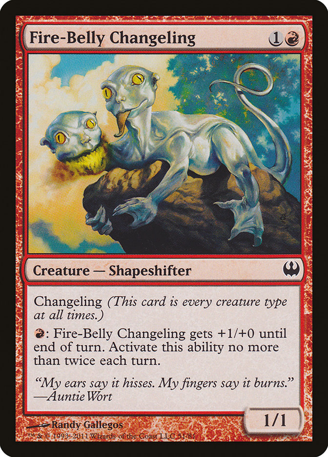 Fire-Belly Changeling [Duel Decks: Knights vs. Dragons] | Webway Games
